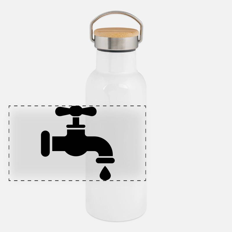 Klopfen Panorama Thermosflasche mit Bambusdeckel