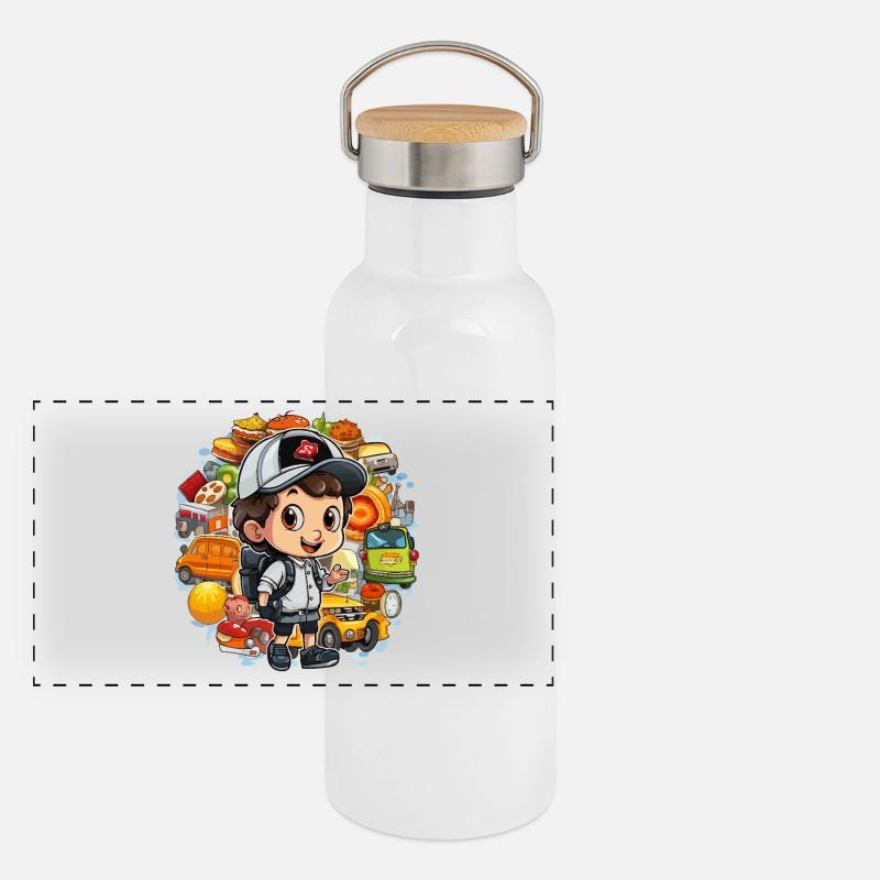 Essensabenteuer Entdecker Panorama Thermosflasche mit Bambusdeckel