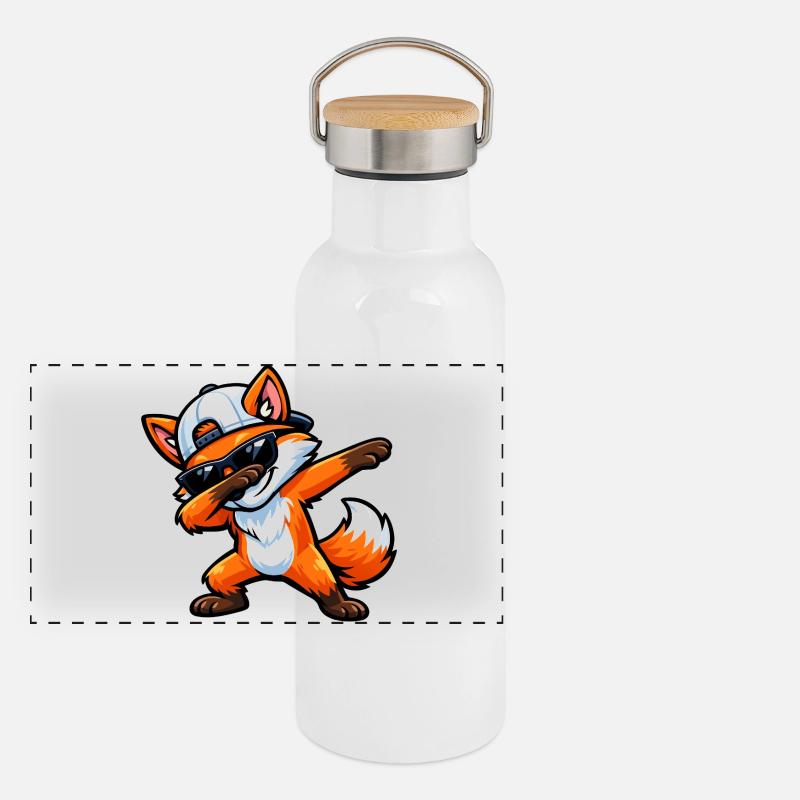 Panorama Thermosflasche mit Bambusdeckel