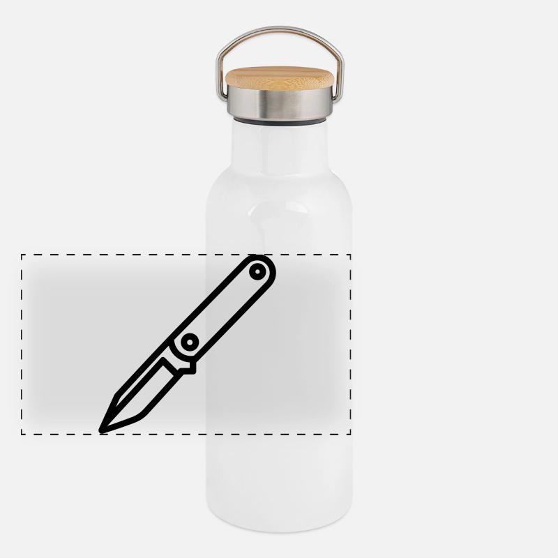 Knife Panoramic Thermal Bottle with Bamboo Lid