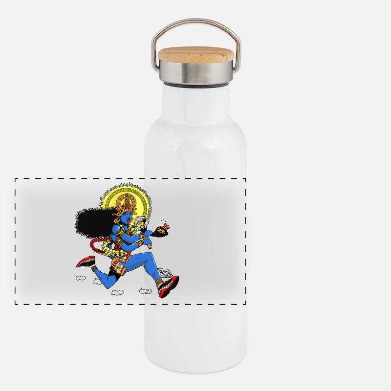 Kali-Läufer Panorama Thermosflasche mit Bambusdeckel