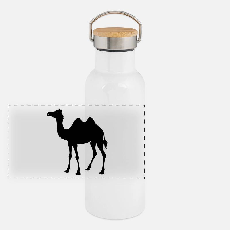 camel Panoramic Thermal Bottle with Bamboo Lid
