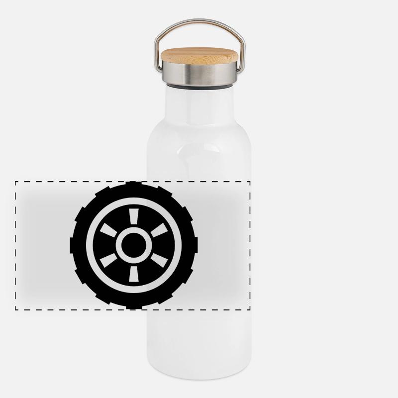Panorama Thermosflasche mit Bambusdeckel