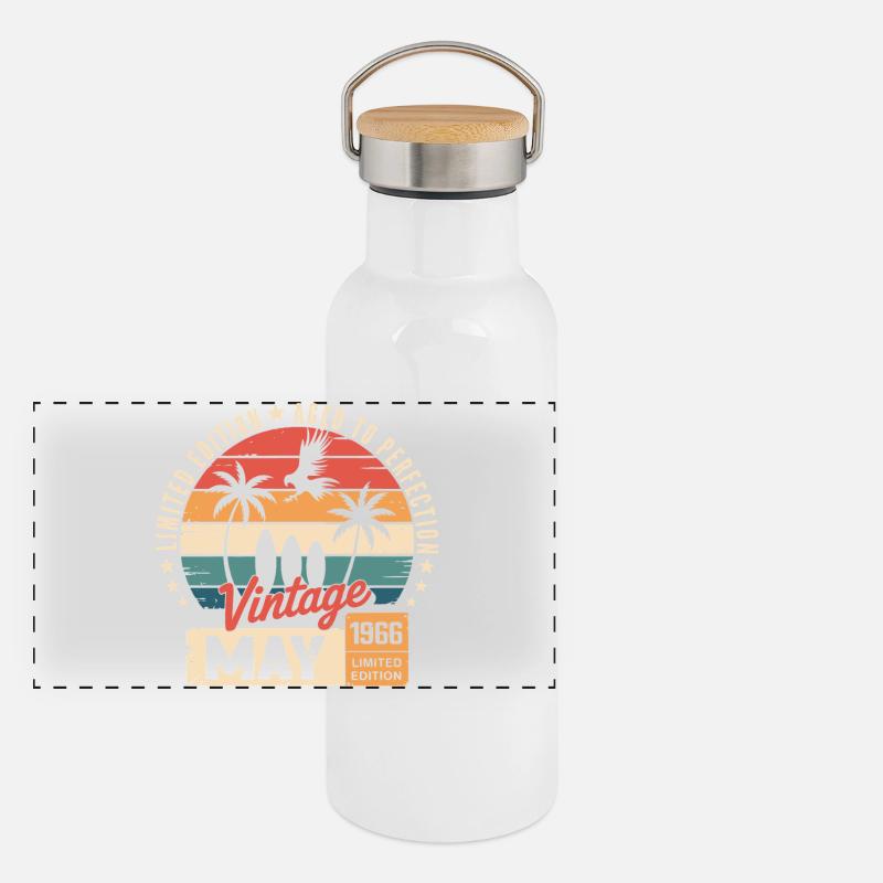 Special anniversary with this design May 1966 Panoramic Thermal Bottle with Bamboo Lid
