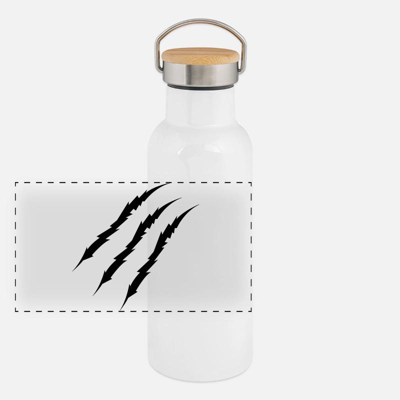krallen Panorama Thermosflasche mit Bambusdeckel