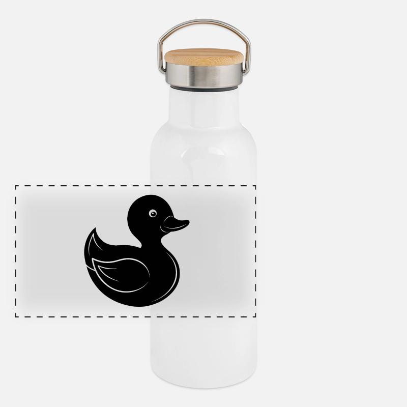 Panorama Thermosflasche mit Bambusdeckel