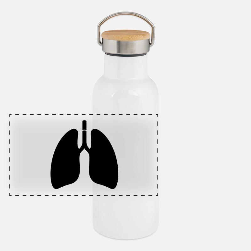 Poumons Gourde isotherme avec bouchon en bambou