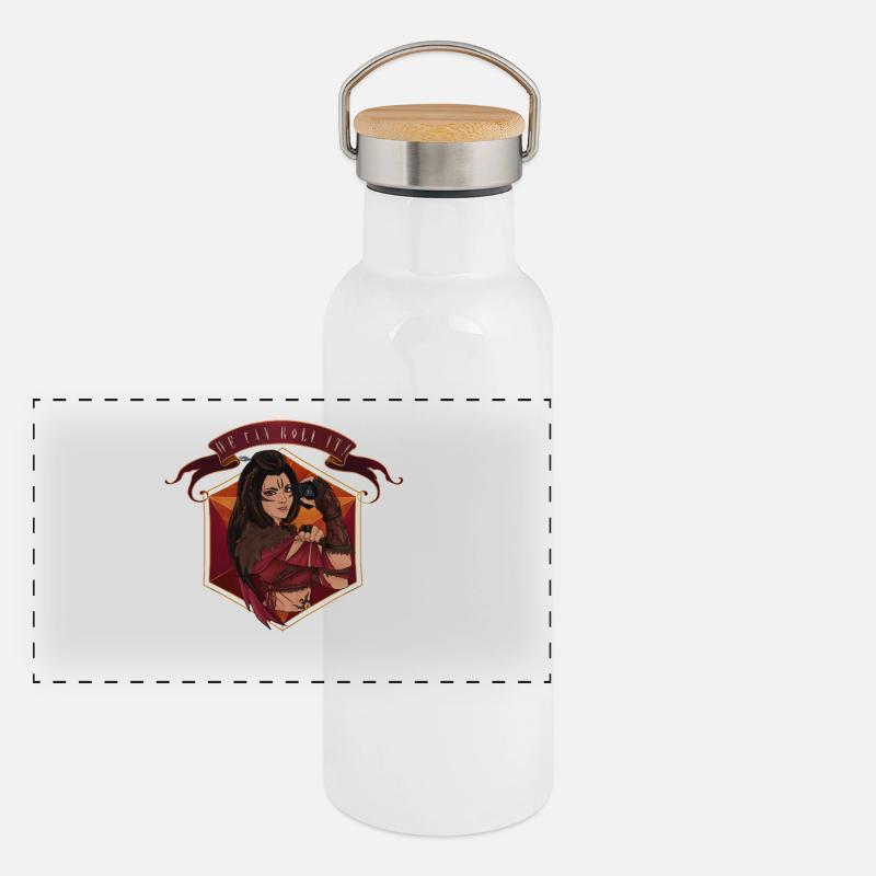 Wir können es drehen! - Druide Panorama Thermosflasche mit Bambusdeckel