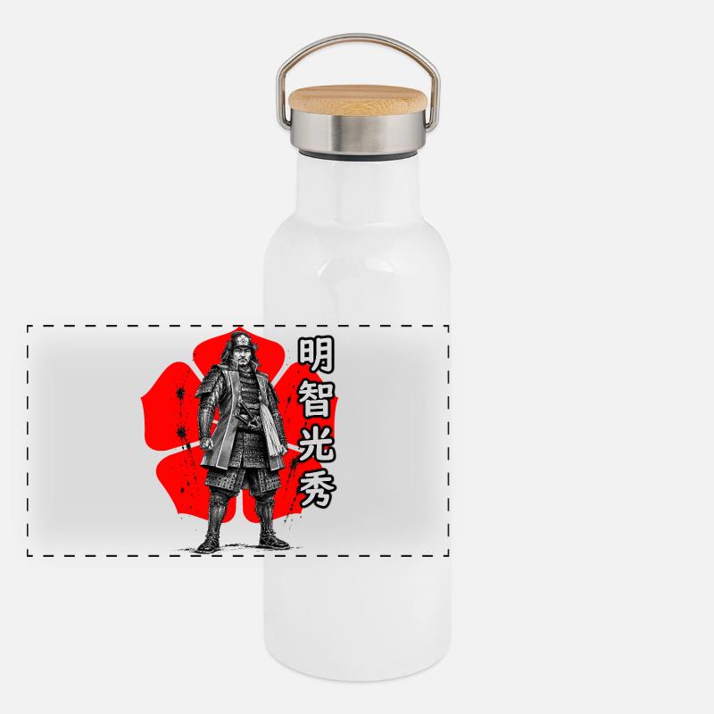 Akechi Mitsuhide, le shogun de treize jours Gourde isotherme avec bouchon en bambou
