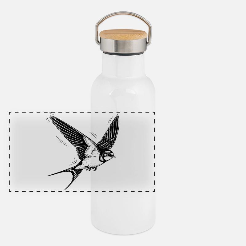Hirondelle Gourde isotherme avec bouchon en bambou