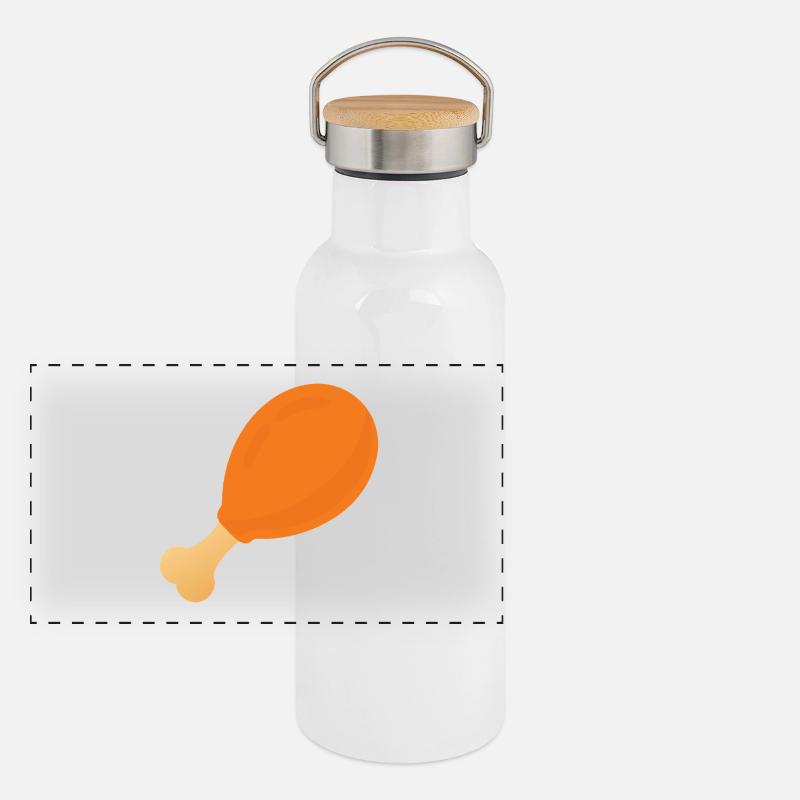 Pilon de poulet Gourde isotherme avec bouchon en bambou