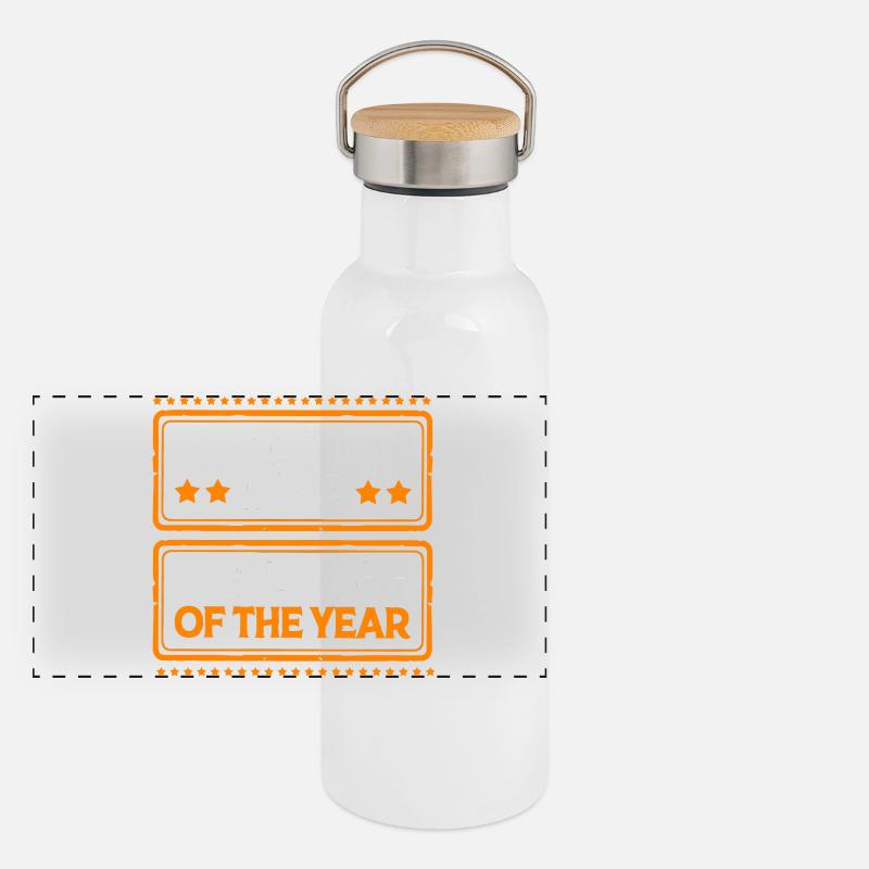 Mitarbeiter der Woche Mitarbeiter des Monats Panorama Thermosflasche mit Bambusdeckel