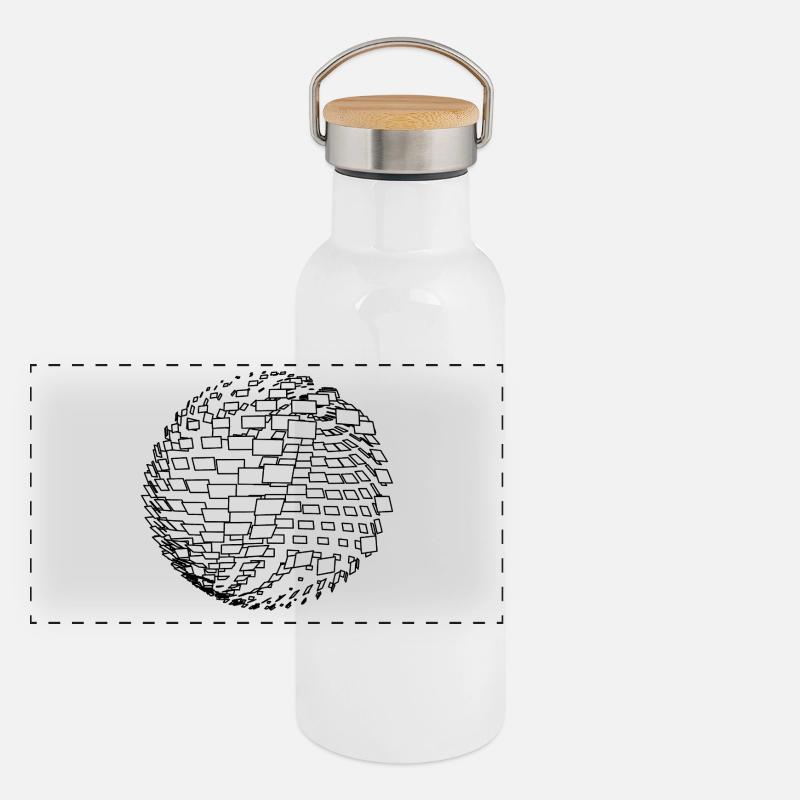 Parametric Sphere Panoramic Thermal Bottle with Bamboo Lid