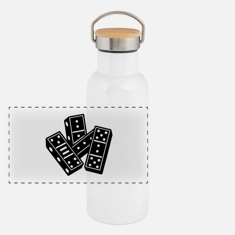 Dominos Gourde isotherme avec bouchon en bambou