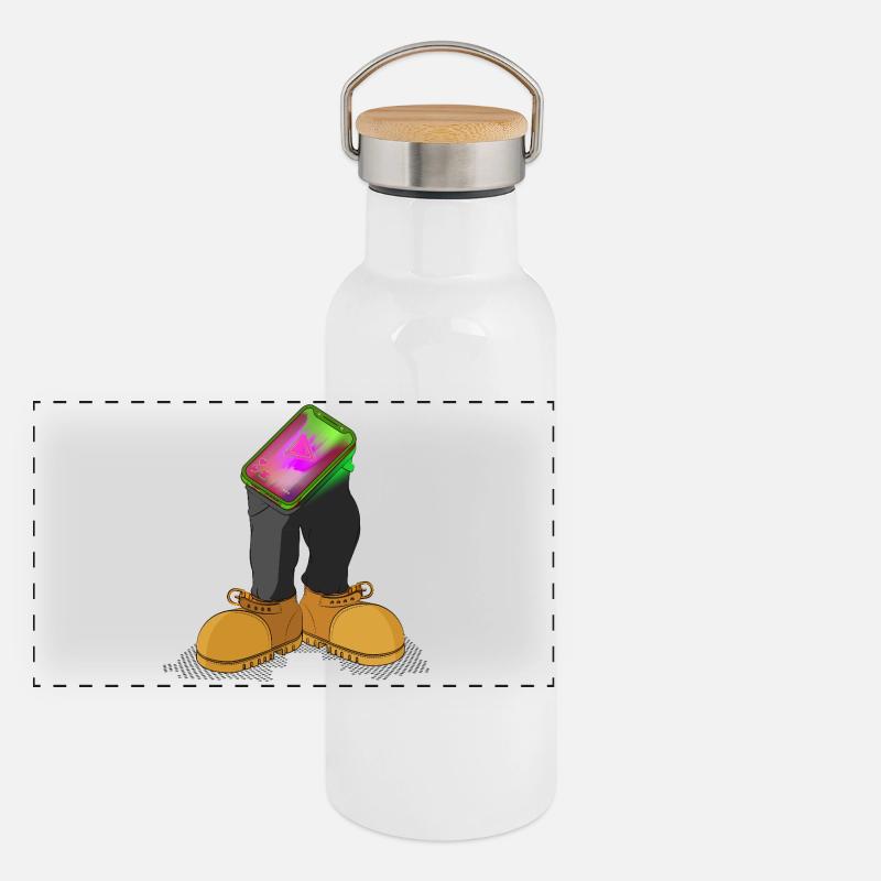 PROFIL GENOMMEN Panorama Thermosflasche mit Bambusdeckel