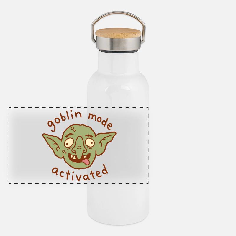Goblin Mode Activated Panoramic Thermal Bottle with Bamboo Lid