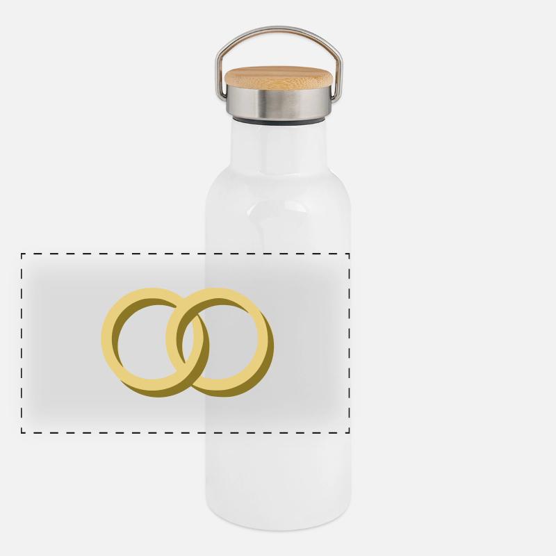 Rings - Wedding Panoramic Thermal Bottle with Bamboo Lid