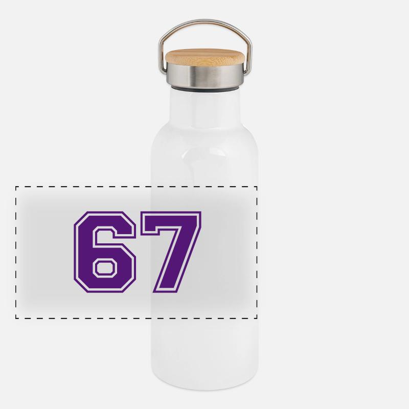 67 Gourde isotherme avec bouchon en bambou