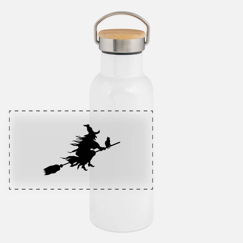 Panorama Thermosflasche mit Bambusdeckel