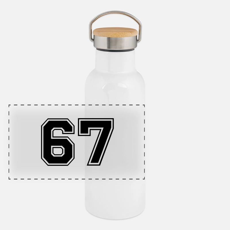 67 Panorama Thermosflasche mit Bambusdeckel