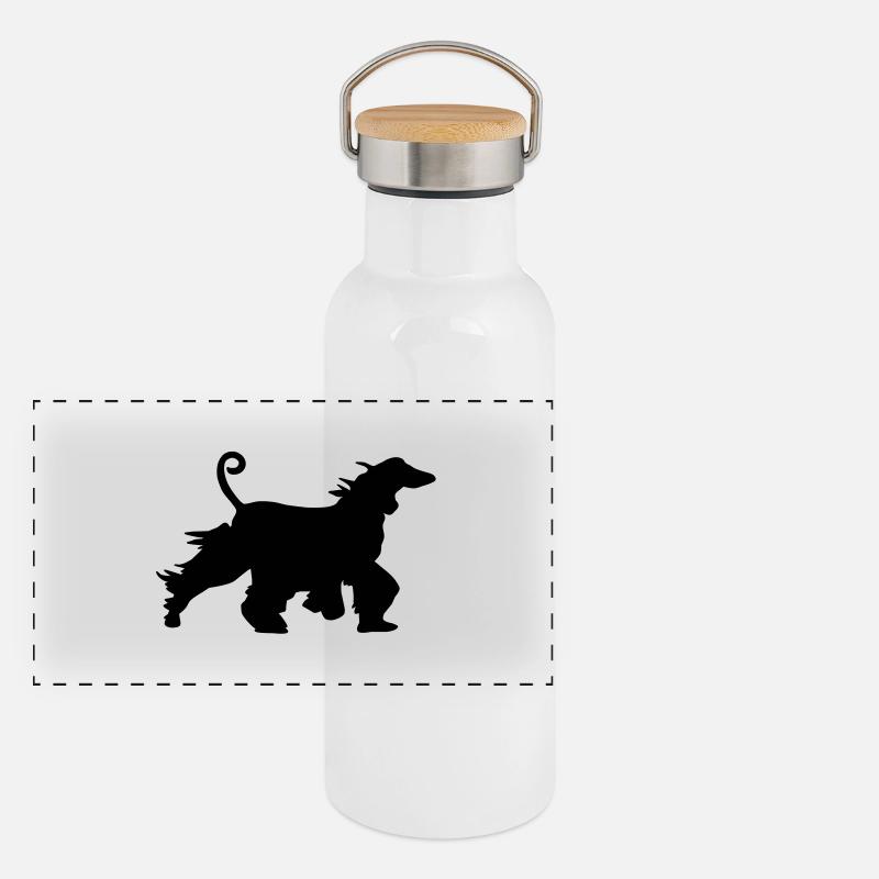 Afghane Panorama Thermosflasche mit Bambusdeckel