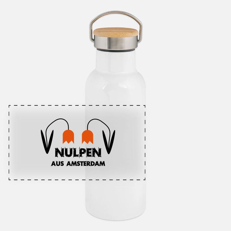 Nulpen d'Amsterdam Gourde isotherme avec bouchon en bambou