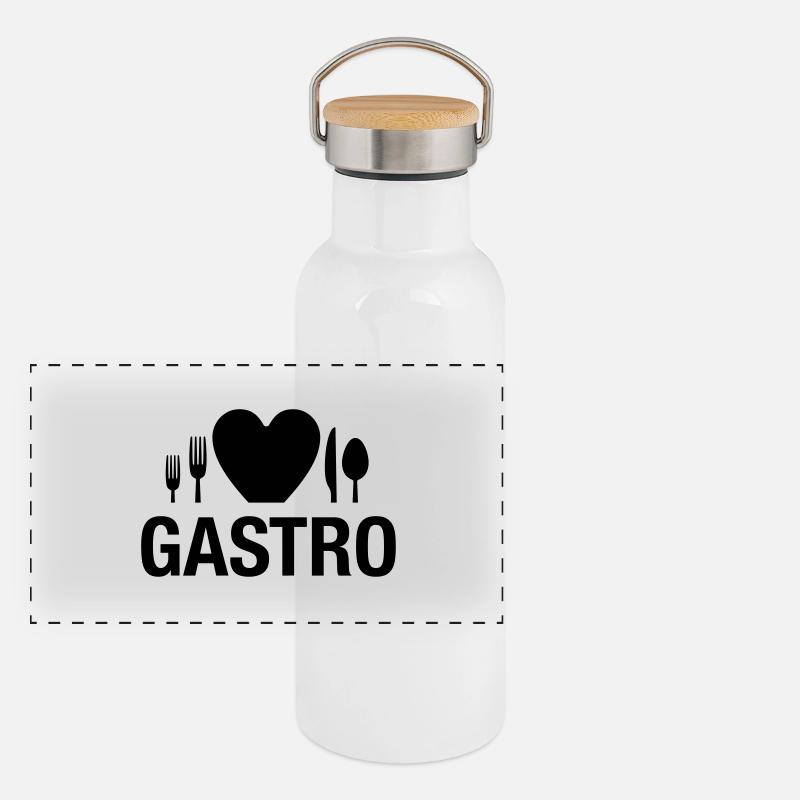 gastro-1 Panorama Thermosflasche mit Bambusdeckel