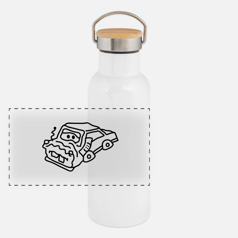 Panorama Thermosflasche mit Bambusdeckel