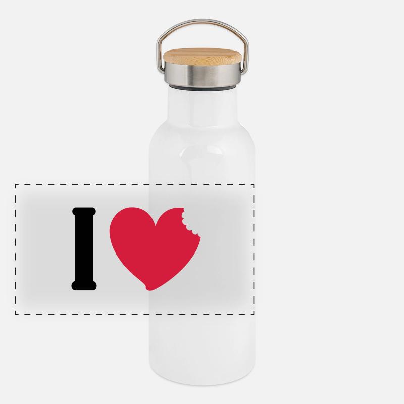 J'aime manger Gourde isotherme avec bouchon en bambou