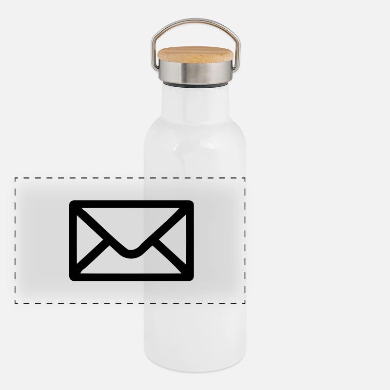 Brief Umschlag Panorama Thermosflasche mit Bambusdeckel