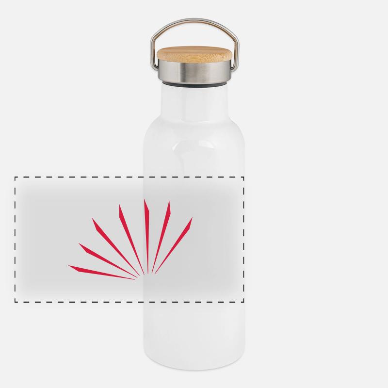 Cool Stripes Design Gourde isotherme avec bouchon en bambou