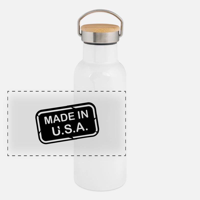 made_in_usa_1f1 Gourde isotherme avec bouchon en bambou
