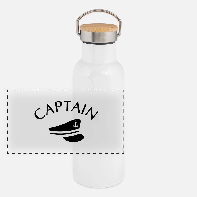 KAPITEIN PET Panorama Thermosflasche mit Bambusdeckel