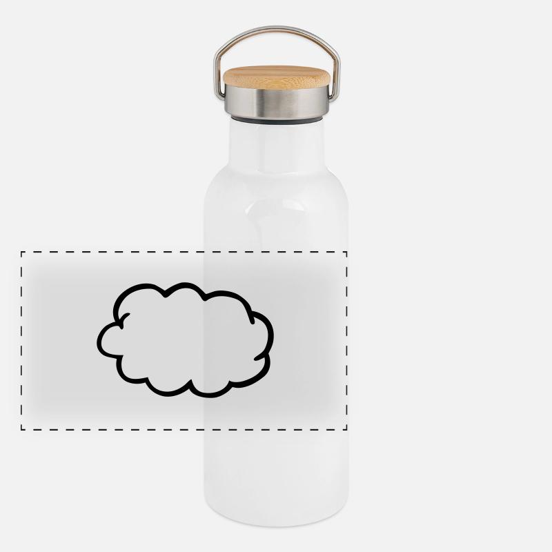 Wolke Panorama Thermosflasche mit Bambusdeckel