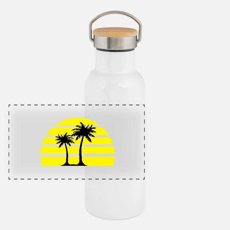 palmen_issel Gourde isotherme avec bouchon en bambou