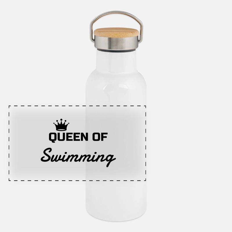 Natation / Nageur / Nageuse / Nager Gourde isotherme avec bouchon en bambou