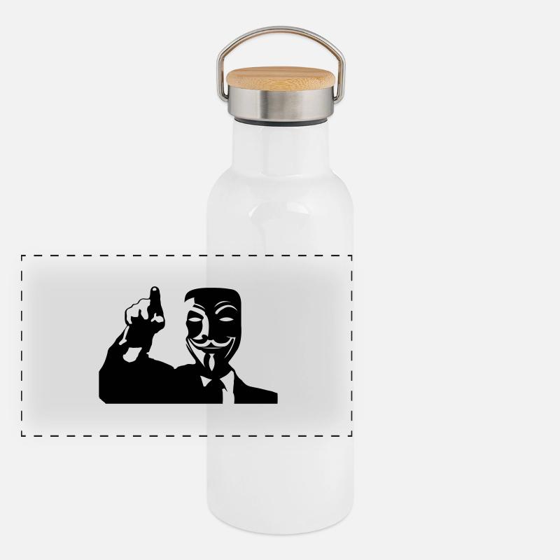 anonymous_01 Panorama Thermosflasche mit Bambusdeckel