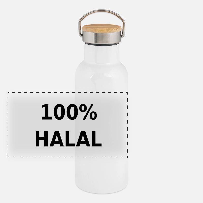 100% Halal Panoramic Thermal Bottle with Bamboo Lid