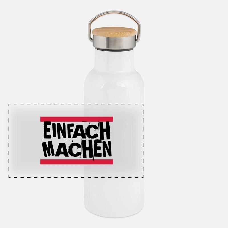 EINFACH MACHEN Panorama Thermosflasche mit Bambusdeckel