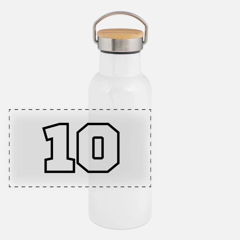 10 Panorama Thermosflasche mit Bambusdeckel