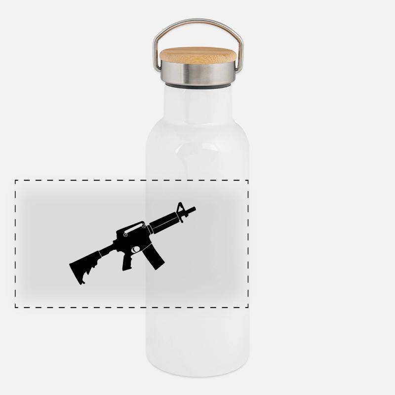 M4 Panorama Thermosflasche mit Bambusdeckel