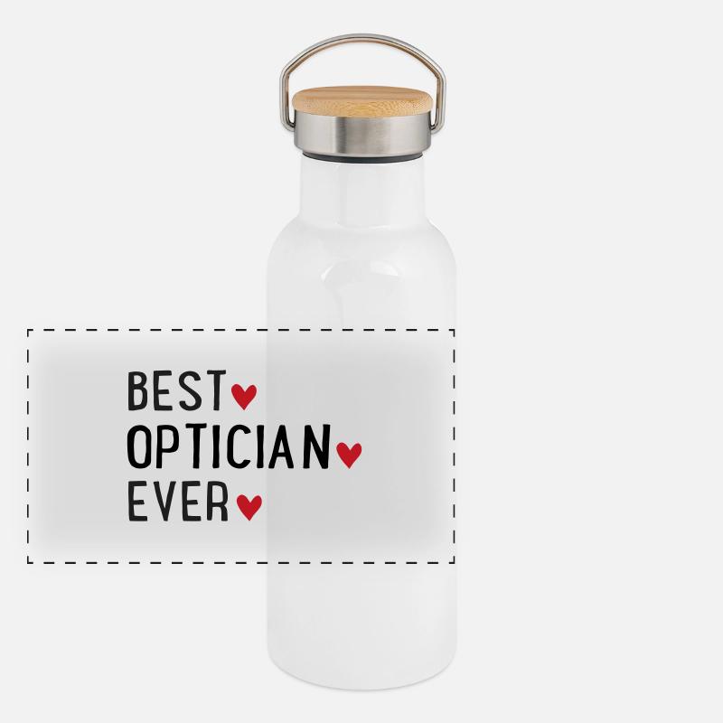 Opticien Gourde isotherme avec bouchon en bambou