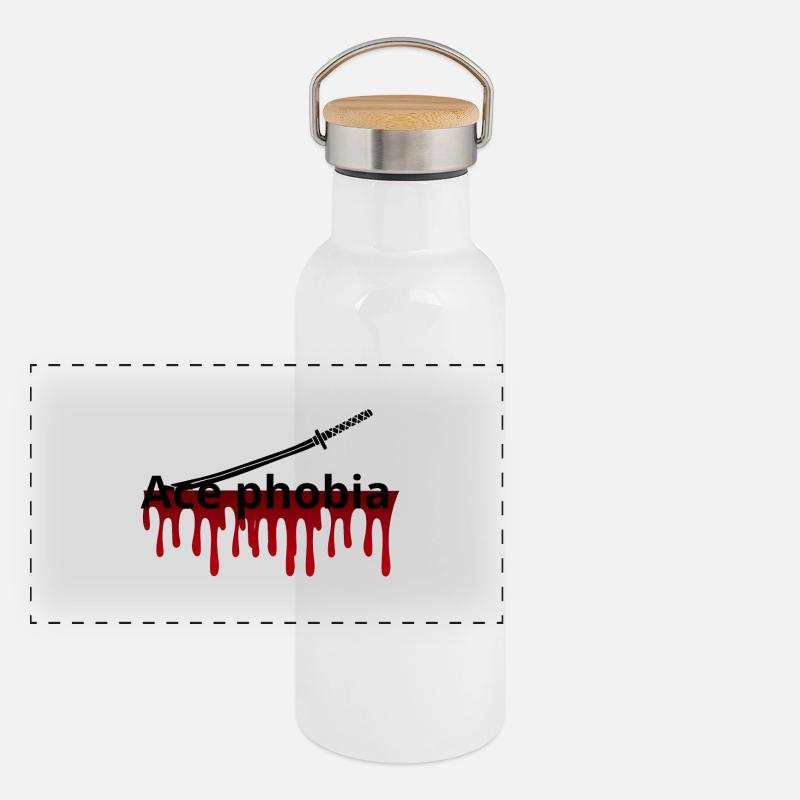 Ace phobia Gourde isotherme avec bouchon en bambou