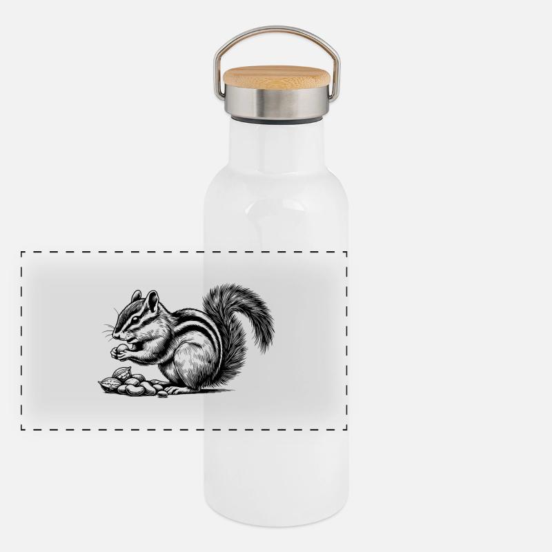 Chipmunk Panoramic Thermal Bottle with Bamboo Lid