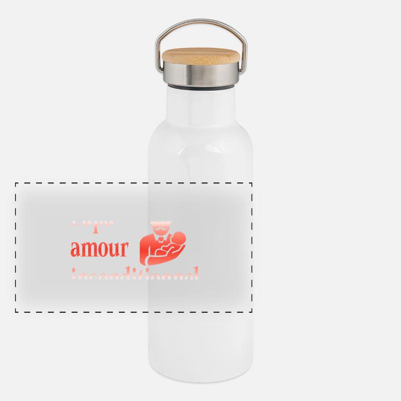 Daddy Santa Papuan Humor Joke Gift 2 Panoramic Thermal Bottle with Bamboo Lid
