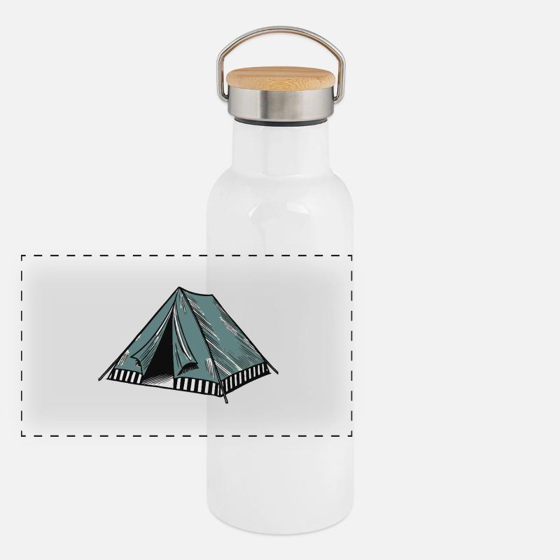 zelt Panorama Thermosflasche mit Bambusdeckel