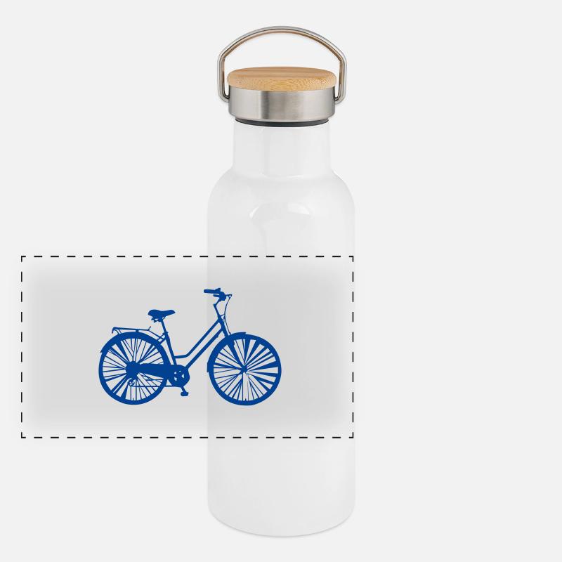 bicyclette Gourde isotherme avec bouchon en bambou