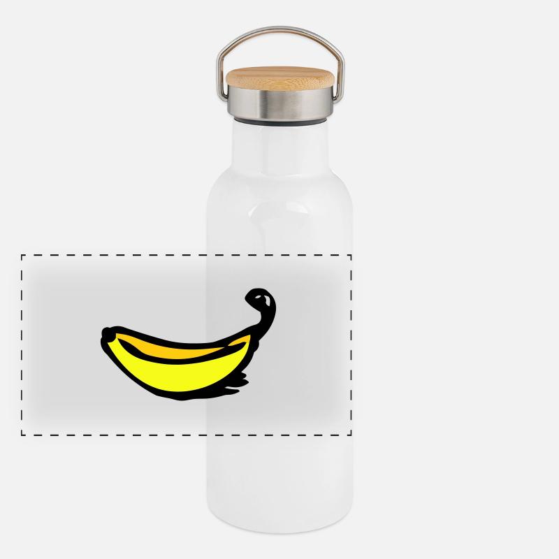 Banane Panorama Thermosflasche mit Bambusdeckel
