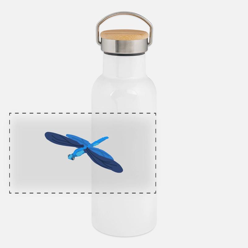 Libelle Panorama Thermosflasche mit Bambusdeckel
