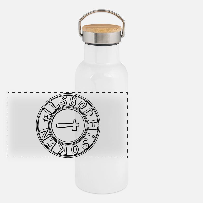 Panorama Thermosflasche mit Bambusdeckel